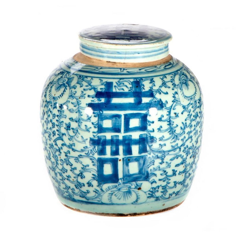 Appraisal: A Chinese Ginger Jar A th century Chinese blue and