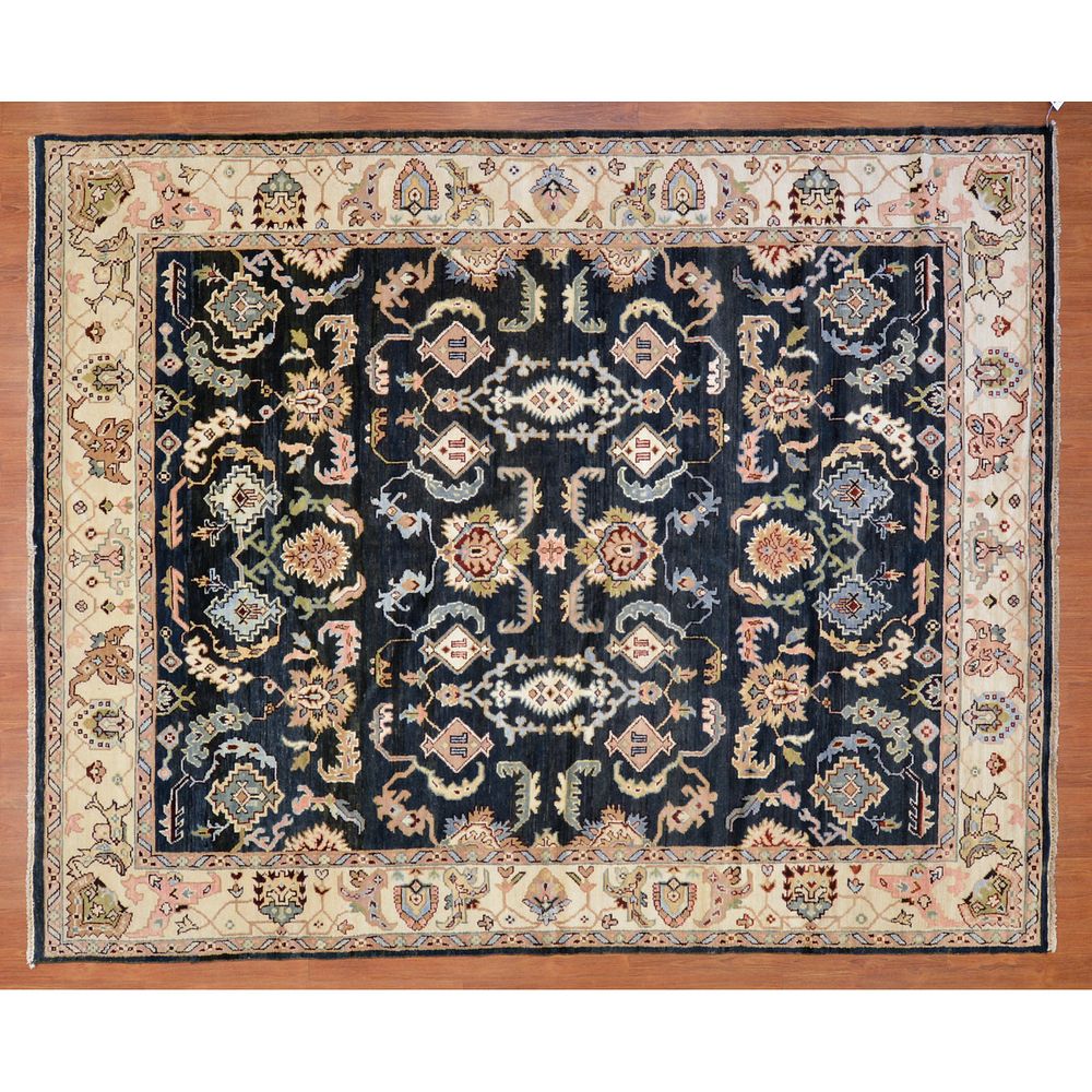 Appraisal: Indo Heriz Rug India x Modern hand-knotted wool pile on