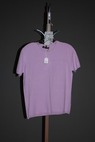 Appraisal: Loro Piana lilac cashmere short sleeve knit top Size L