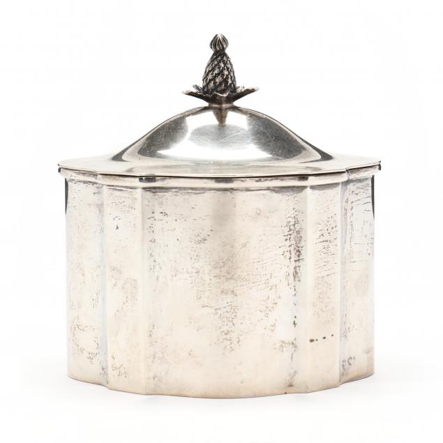 Appraisal: STERLING SILVER TEA CADDY Mark of Black Starr Frost model