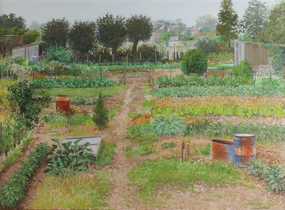 Appraisal: JEAN CLAUDE COURTAT FRENCH - VEGETABLE GARDEN Pastel on paper