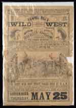 Appraisal: RARE PAWNEE BILL SHOW BROADSIDE Shrink wrapped Early newspaper -