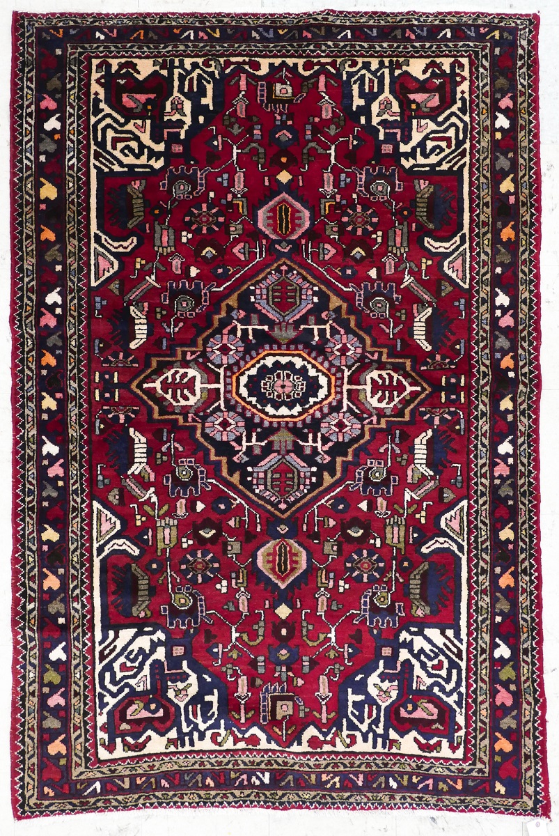 Appraisal: Persian Medallion Oriental Rug ' ''x ' '' Multi-colored carpet