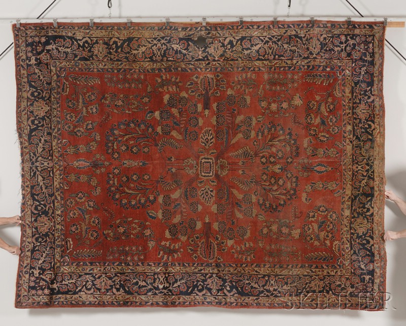 Appraisal: Kashan Carpet Central Persia early th century hole some dry