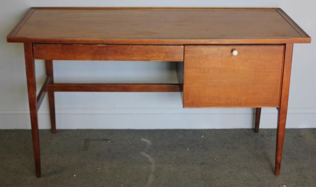 Appraisal: Midcentury American Modern Desk Labeled Drexel to drawer interior From