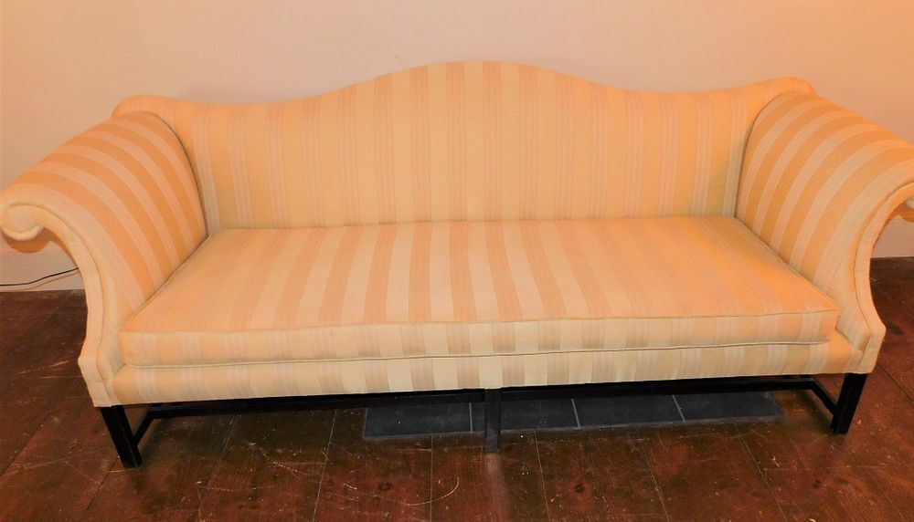 Appraisal: PERIOD CHIPPENDALE SOFA Period Chippendale mahogany straight leg sofa x