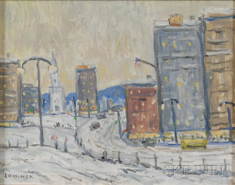 Appraisal: Edgar Otis Miner American - New York City in Winter