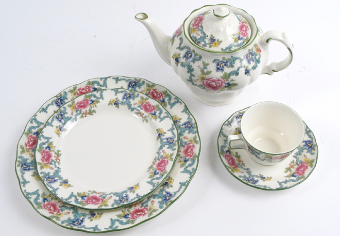 Appraisal: AN PIECE ROYAL DOULTON CHINA SET in Floradora Green pattern