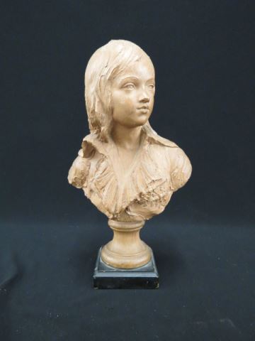 Appraisal: Borghese Italian Pottery Bust of a Child tall signed