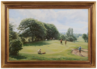 Appraisal: Arthur Weaver British - Golf in Monmouthshire - Safely On