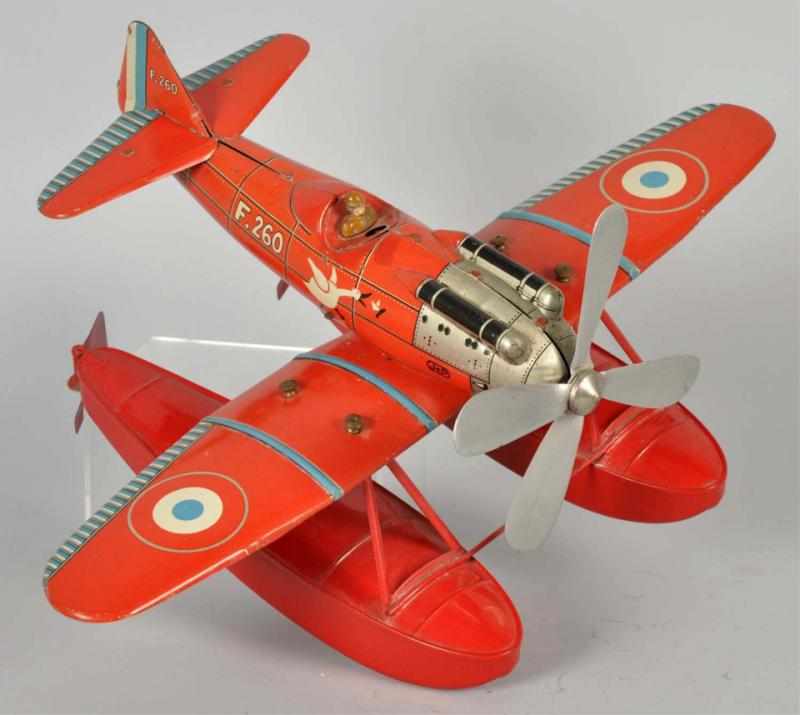 Appraisal: Tin Litho Jep Sea Plane Wind-Up Toy French Working Marked