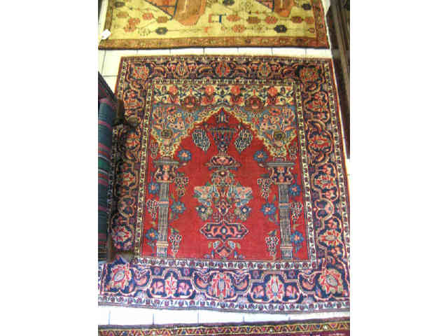 Appraisal: Kashan Persian Handmade Rug rich floral garden design ' x