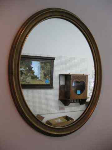 Appraisal: Oval Mirror Gold Frame overall '' x ''