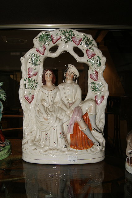 Appraisal: A VICTORIAN STAFFORDSHIRE POTTERY FIGURE GROUP