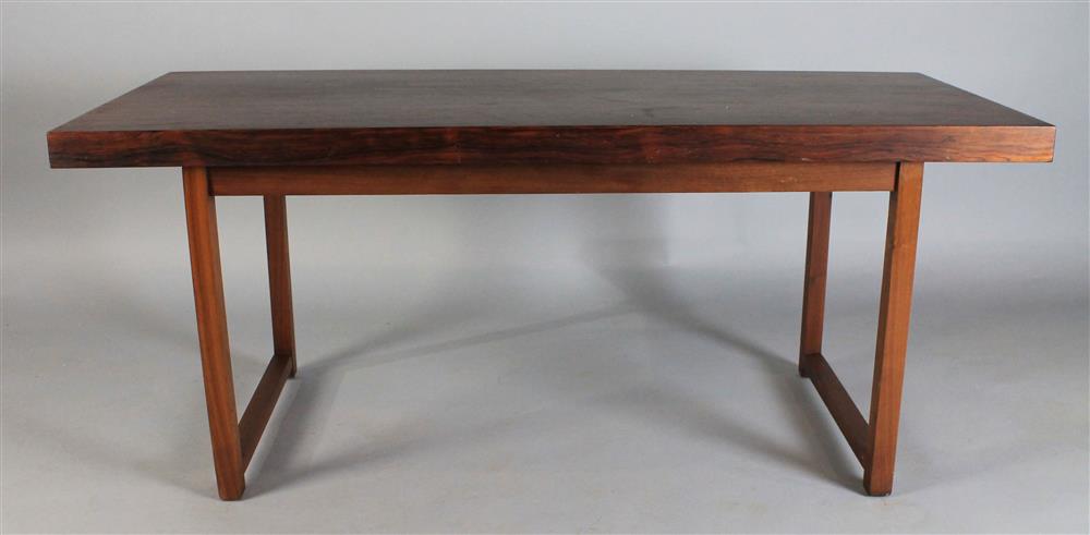 Appraisal: MILO BAUGHMAN FOR THAYER COGGIN COFFEE TABLE rosewood veneer with