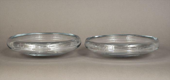 Appraisal: Pair of Modern Glass Bowls in in diam