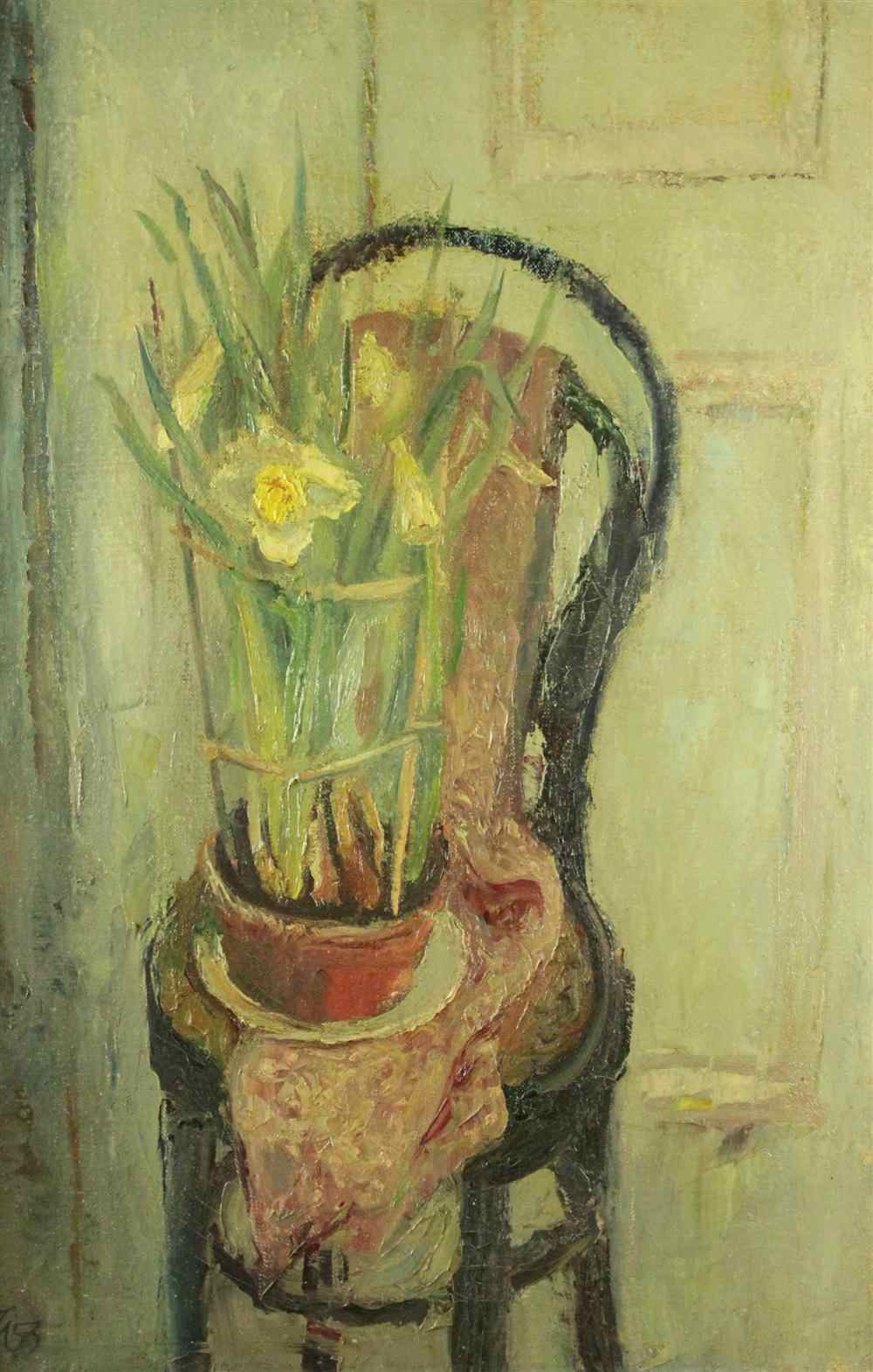 Appraisal: MARGARET THOMAS BRITISH - DAFFODILS - NOVEMBER TWILIGHT CHELSEA Oil