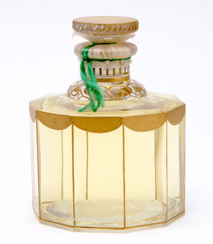 Appraisal: GUERLAIN Sillage perfume bottle in clear glass with raised enamel