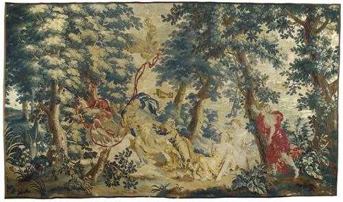 Appraisal: TAPESTRY DEPICTING L'ENLEVEMENT D'ADONIS PAR VENUS Louis XIV after drawings