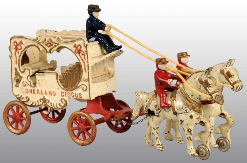 Appraisal: Cast Iron Kenton Circus Calliope Wagon Toy Description All original