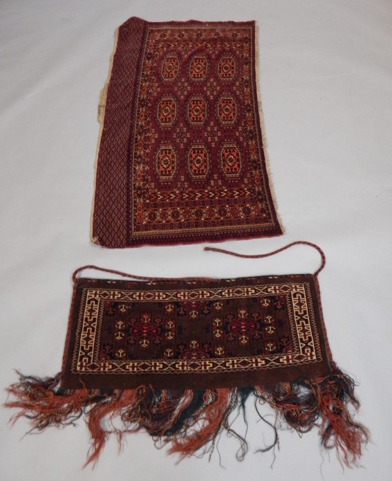 Appraisal: Two Bokhara saddle bags each with a design of medallions