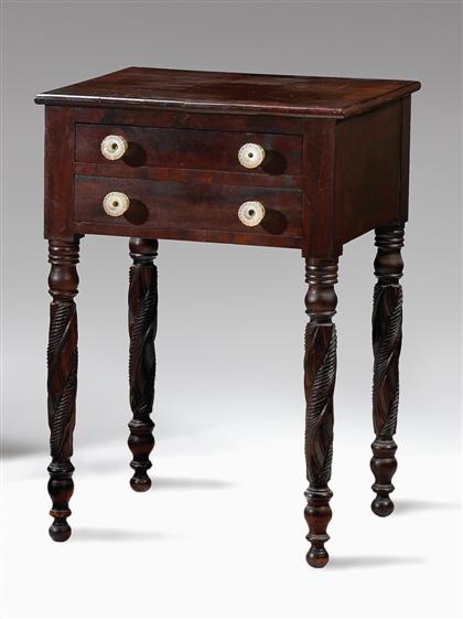 Appraisal: Classical mahogany stand late th century The square top above