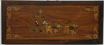 Appraisal: A Decorative Inlaid Wood Panel A decorative wood inlaid panel