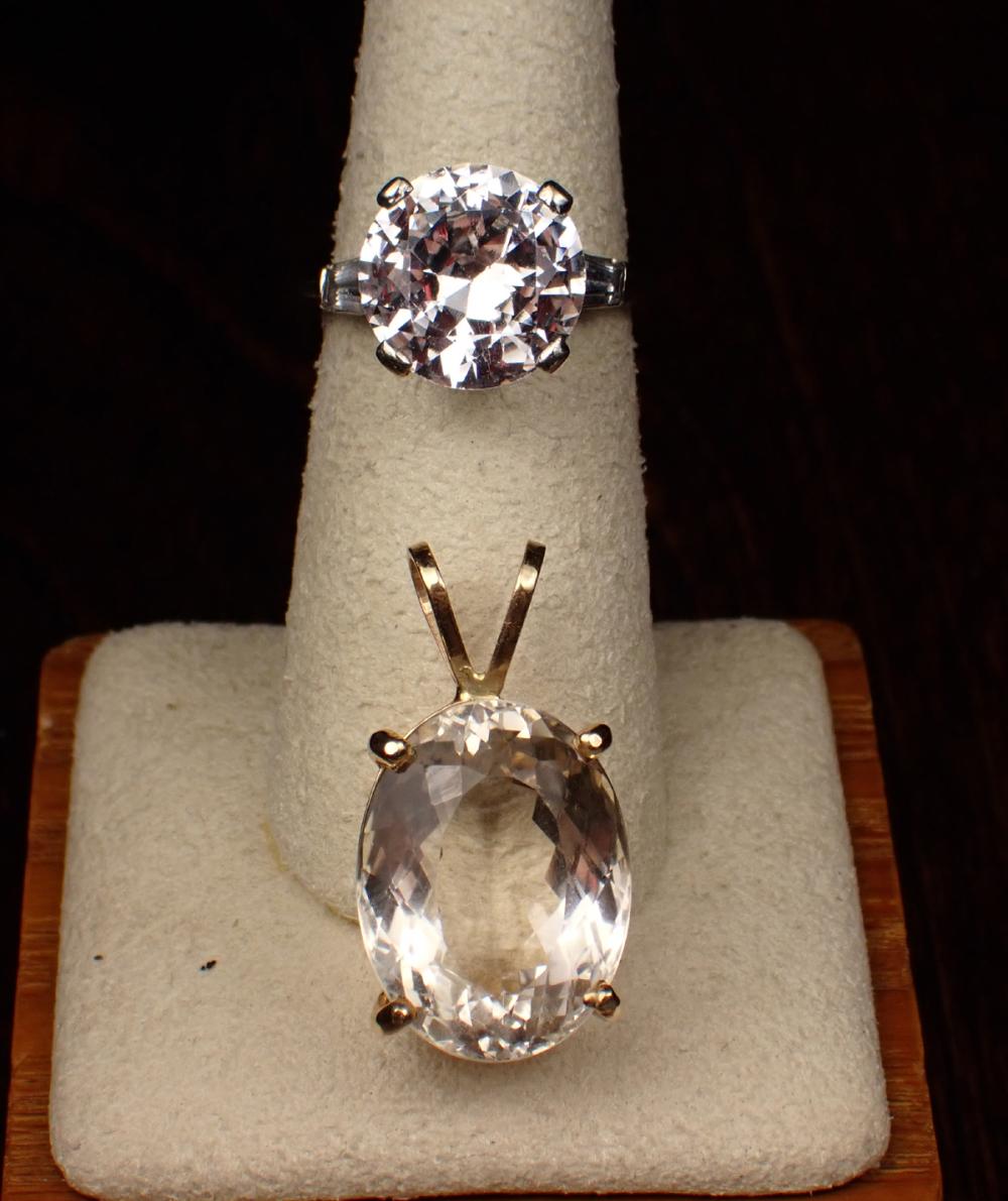 Appraisal: TWO ARTICLES OF FOURTEEN KARAT GOLD JEWELRY k white gold