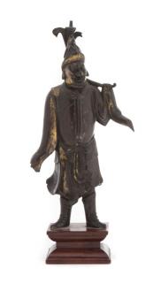 Appraisal: A Bronze Figure of a Foreigner A Bronze Figure of