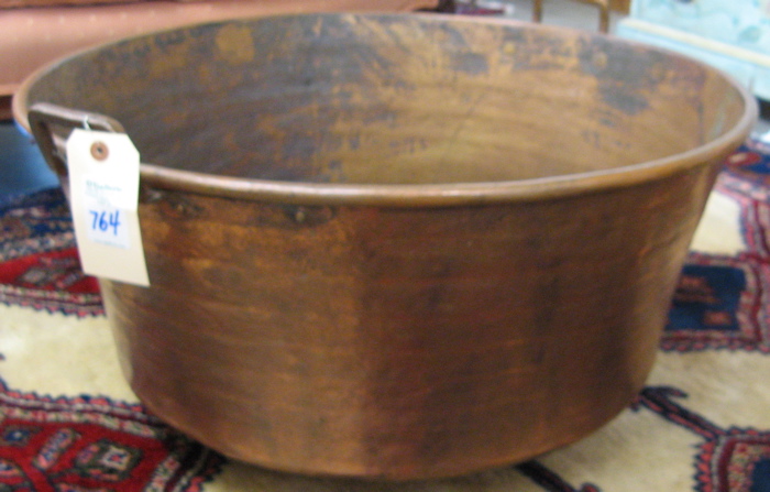 Appraisal: A LARGE COPPER BASSINOIRE DE CONFITURE French early th century