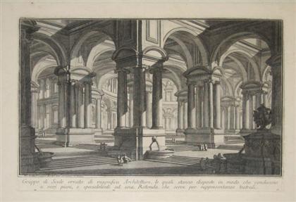 Appraisal: pieces Etchings Piranesi Giovanni Battista Prospetto d'un regio Cortile Royal