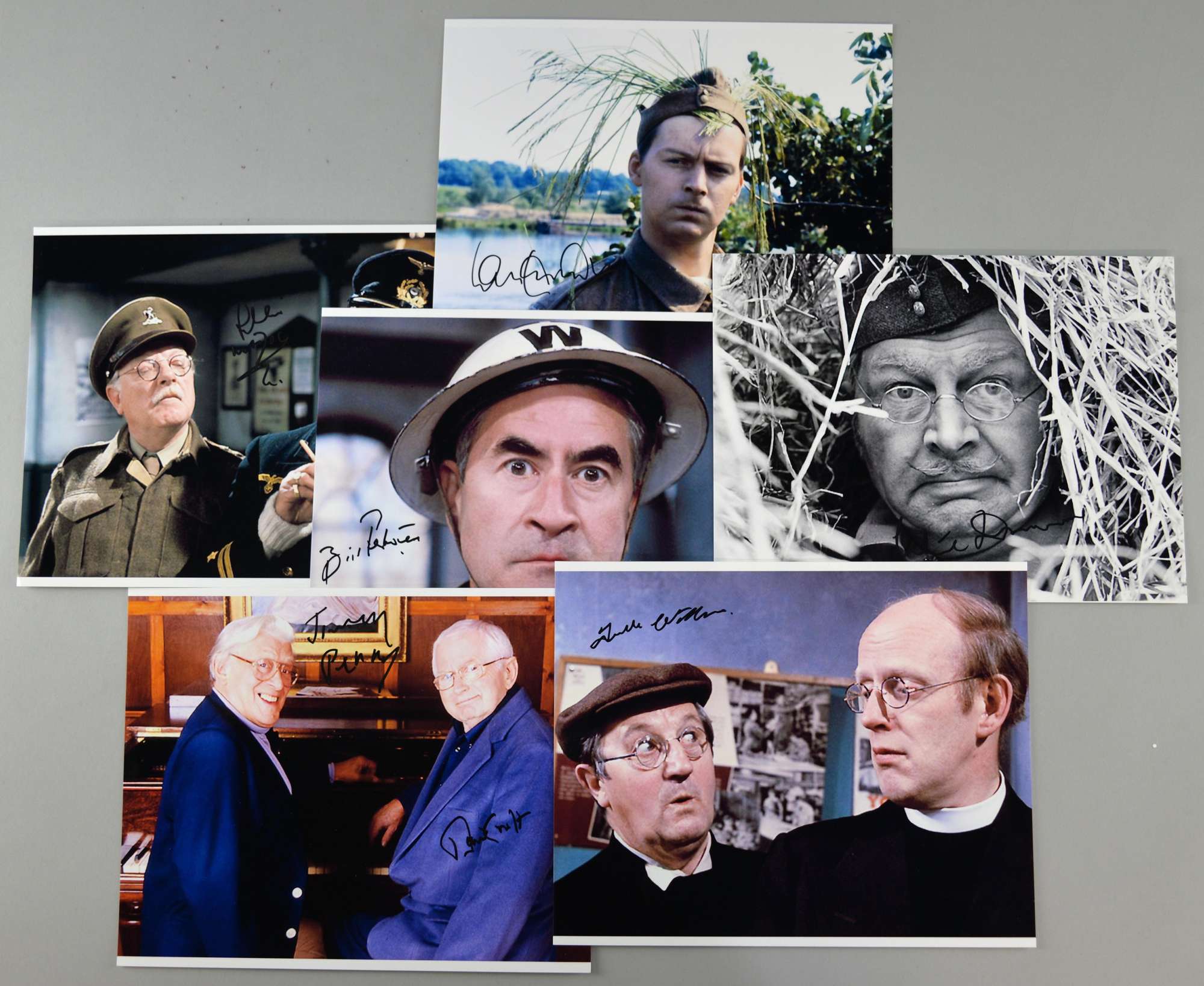 Appraisal: Dads Army TV Series Six x photographs signed by Clive