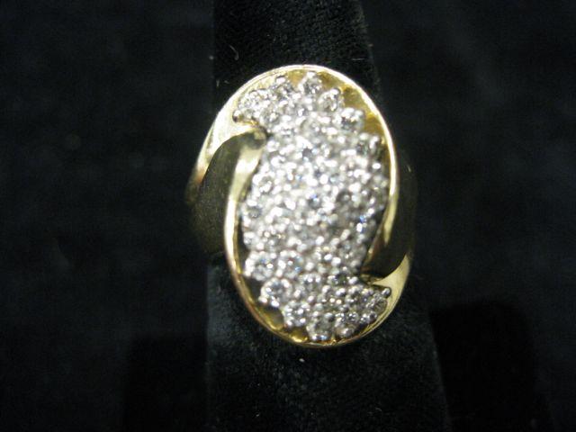 Appraisal: Diamond Ring waterfall style with round diamonds totaling carat in