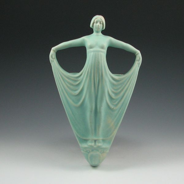 Appraisal: Weller Hobart in light blue-green glaze in the form of