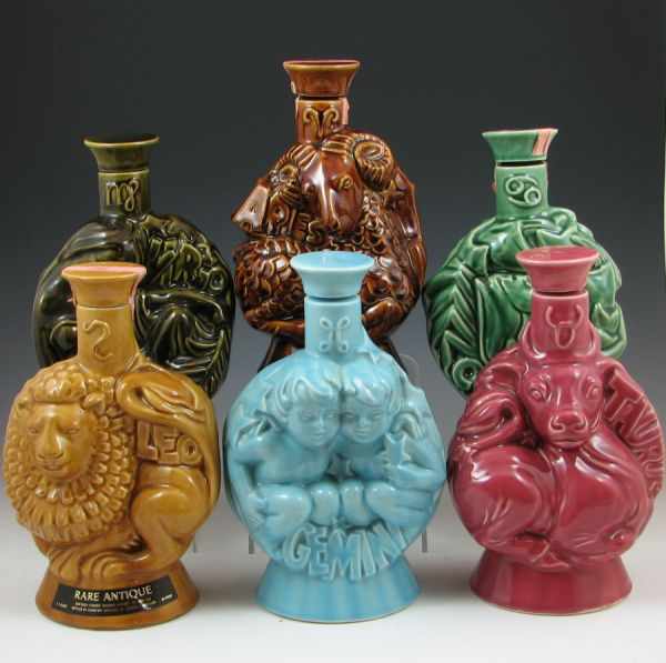 Appraisal: Set of Zodiac Series decanters by Regal China for Ezra