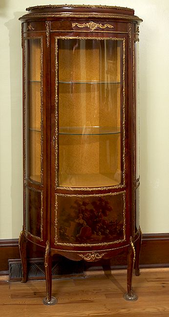 Appraisal: Vitrine Cabinet A mid th century cabinet with applied ormolu