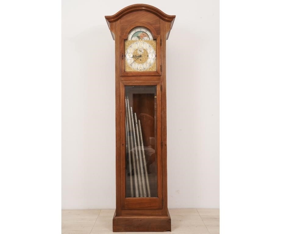 Appraisal: J E Caldwell Co tall case clock with -train movement