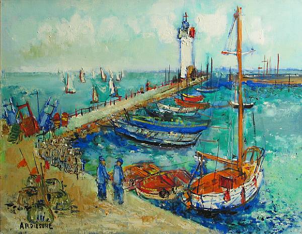 Appraisal: Yolande Ardissone French born Port Haliguen Bretagne signed 'Ardissone' lower