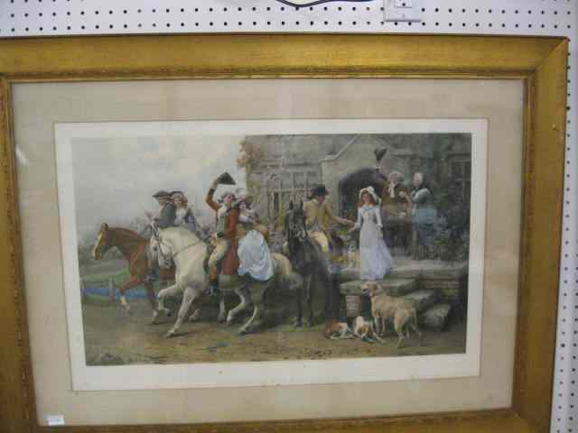 Appraisal: Alfred W Strutt Engraving ''Ilka Lassie andher Laddie'' handcolored image