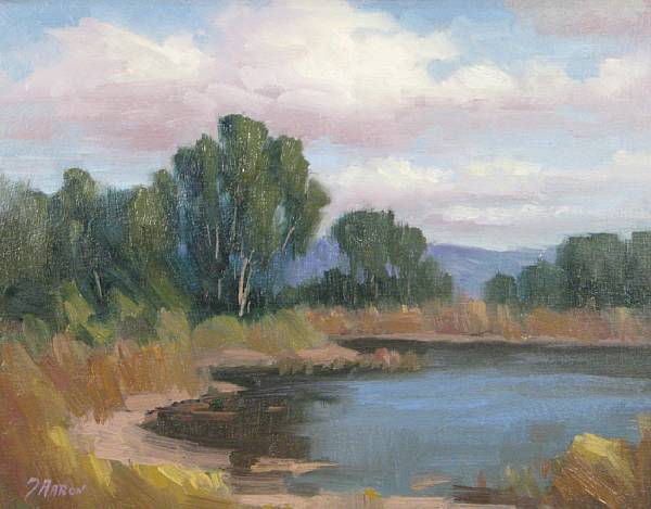 Appraisal: Joseph Aaron American born Santa Ynez River signed 'J AARON'