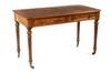 Appraisal: LIBRARY TABLE - th c two drawer burl top library