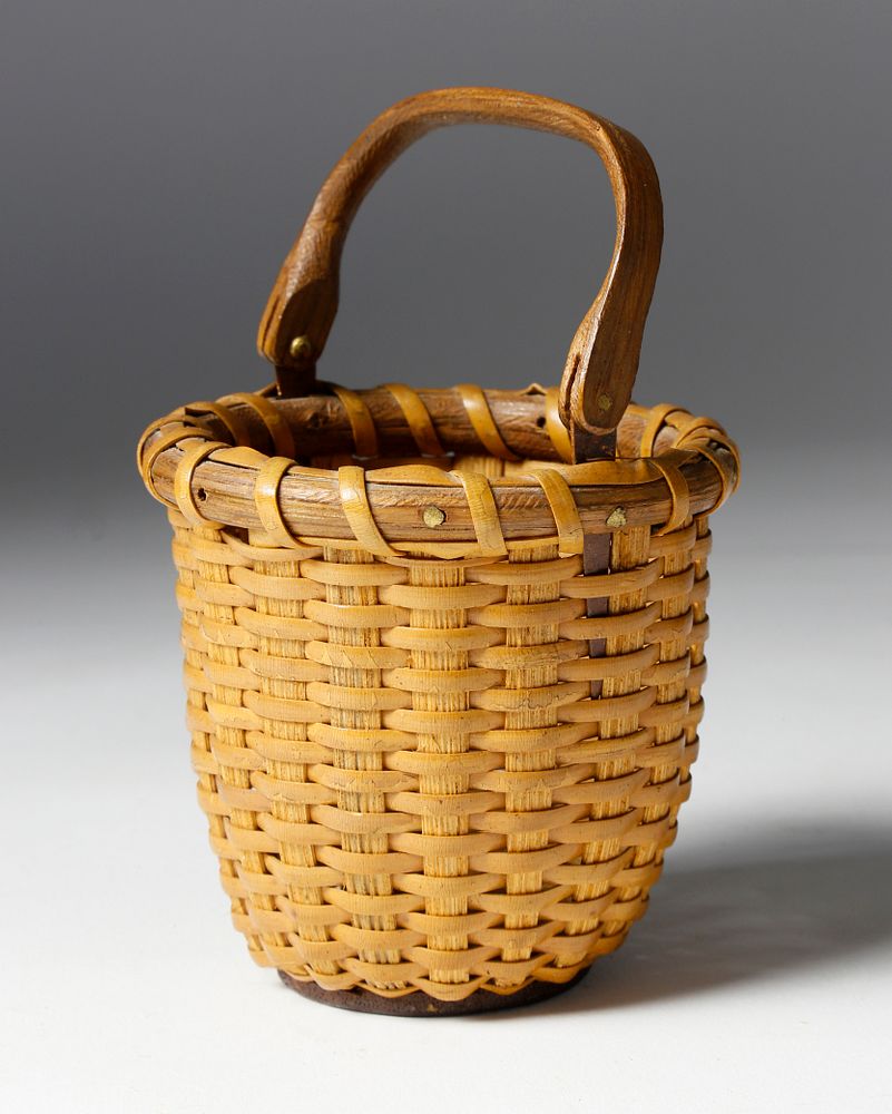 Appraisal: Nantucket Swing Handle One Egg Basket Nantucket Swing Handle One