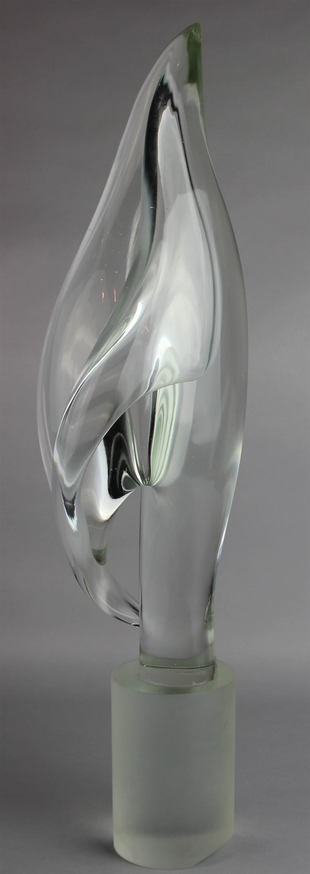 Appraisal: LIVIO SEGUSO ITALIAN - GLASS SCULPTURE signed on base -