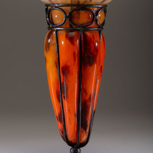 Appraisal: Charles Schneider French - Vase glass iron with acid-etched signature