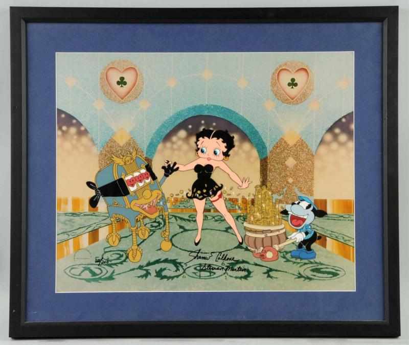 Appraisal: Limited Edition Betty Boop Framed Cel Description Signed by Shawn