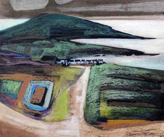 Appraisal: Arthur Armstrong RHA - pastel ink and watercolour 'On Achill'