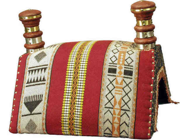 Appraisal: Interesting contemporary camel saddle good decorator item showing bright colors