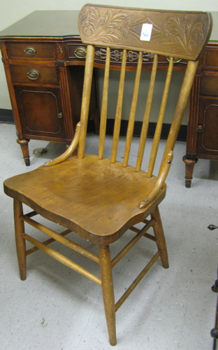 Appraisal: SET OF FOUR PRESSED-BACK KITCHEN DINING CHAIRS American c each