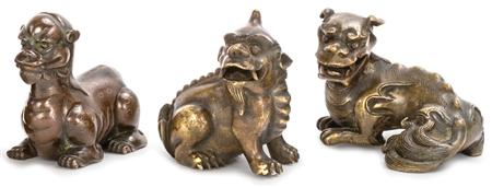 Appraisal: Group of Three Chinese Scroll Weights Estimate -