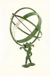 Appraisal: ARMILLARY - th c replica garden armillary depicting a standing